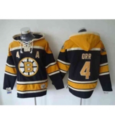 nhl jerseys boston bruins #4 orr dk.blue-yellow[pullover hooded sweatshirt][patch A]