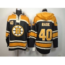 nhl jerseys boston bruins #40 rask black-yellow[pullover hooded sweatshirt]