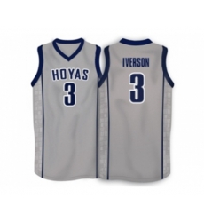 Allen Iverson #3 Georgetown Hoyas 1996 Throwback Retro Jersey - Grey