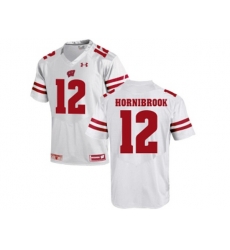 2016 Mens UA Wisconsin Badgers Alex Hornibrook #12 College Football Jersey - White