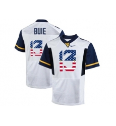 2016 US Flag Fashion West Virginia Mountaineers Andrew Buie #13 College Football Limited Jersey - White