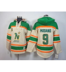 nhl jerseys dallas stars #9 modano green-cream[pullover hooded sweatshirt]