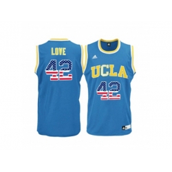 2016 US Flag Fashion Mens UCLA Bruins Kevin Love #42 Blue College Basketball Jersey - Blue