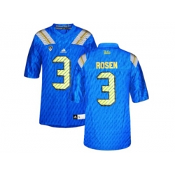 Mens UCLA Bruins #3 Josh Rosen College Football Authentic Jersey - Blue