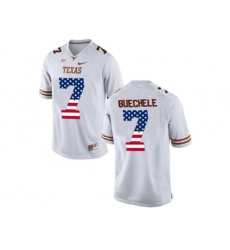 2016 US Flag Fashion-2016 Mens Texas Longhorns Shane Buechele #7 College Football Limited Jersey - White