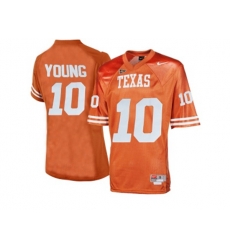 Mens Texas Longhorns Vince Young #10 College Football Throwback Jersey - Burnt Orange