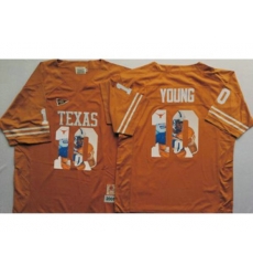 Texas Longhorns #10 Vince Young Orange Player Fashion Stitched NCAA Jersey