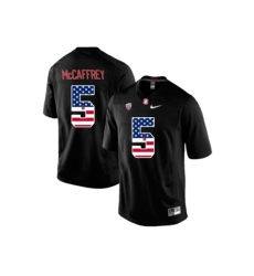 2016 US Flag Fashion-2016 Mens Stanford Cardinal Christian McCaffrey #5 College Football Jersey - Blackout