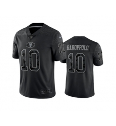 San Francisco 49ers #10 Jimmy Garoppolo Black Reflective Limited Stitched Football Jersey