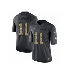 San Francisco 49ers #11 Marquise Goodwin Limited Black 2016 Salute to Service NFL Jersey