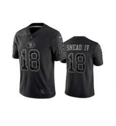 San Francisco 49ers #18 Willie Snead IV Black Reflective Limited Stitched Football Jersey