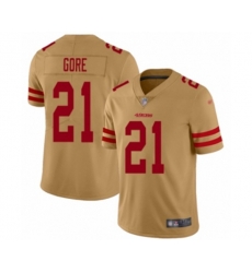 San Francisco 49ers #21 Frank Gore Limited Gold Inverted Legend Football Jersey