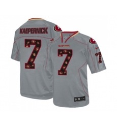 San Francisco 49ers #7 Colin Kaepernick Elite New Lights Out Grey Football Jersey