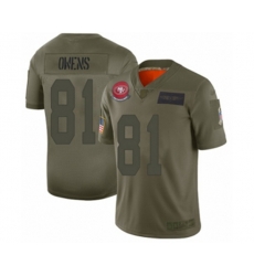 San Francisco 49ers #81 Terrell Owens Limited Camo 2019 Salute to Service Football Jersey