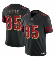 San Francisco 49ers 85 George kittle Black 2025 F U S E Rivalries Vapor Limited Stitched Football Jersey