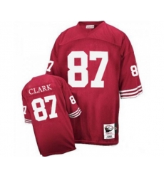 San Francisco 49ers #87 Dwight Clark Authentic Red Football Jersey