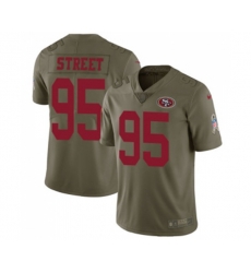 San Francisco 49ers #95 Kentavius Street Limited Olive 2017 Salute to Service Football Jersey