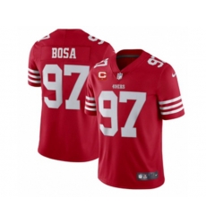 San Francisco 49ers #97 Nike Bosa Red Scarlet With 1-star C Patch Vapor Untouchable Limited Stitched Football Jersey