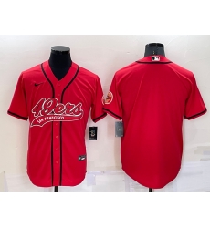 San Francisco 49ers Blank Red Stitched MLB Cool Base Nike Baseball Jersey