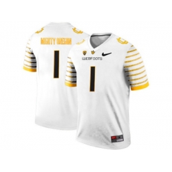 2016 Mens Oregon Ducks Spring Game Mighty Oregon #1 Webfoot 100th Rose Bowl Game Elite Jersey - White