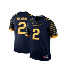 2016 Mens Oregon Ducks Spring Game Mighty Oregon #2 Webfoot 100th Rose Bowl Game Elite Jersey - Navy