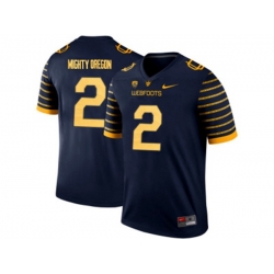 2016 Mens Oregon Ducks Spring Game Mighty Oregon #2 Webfoot 100th Rose Bowl Game Elite Jersey - Navy