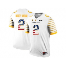 2016 US Flag Fashion 2016 Mens Oregon Ducks Spring Game Mighty Oregon #2 Webfoot 100th Rose Bowl Game Elite Jersey - White