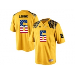 2016 US Flag Fashion Mens Oregon Duck DeAnthony Thomas #6 College Football Limited Jersey - Yellow