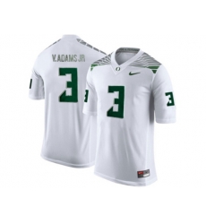 Mens Oregon Ducks Vernon Adams Jr.#3 College Football Limited Jersey - White