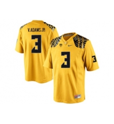 Mens Oregon Ducks Vernon Adams Jr.#3 College Football Limited Jersey - Yellow