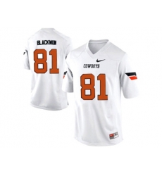Mens Oklahoma State Cowboys Justin Blackmon #81 Pro Combat College Football Jersey - White
