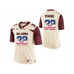 2016 US Flag Fashion Mens Oklahoma Sooners Samaje Perine #32 College Limited Football Jersey - White