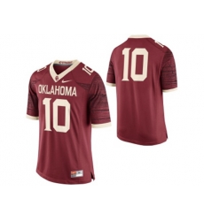 Mens Oklahoma Sooners #10 College Limited Football Jersey - Crimson