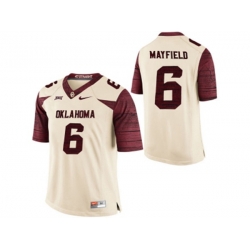 Mens Oklahoma Sooners Baker Mayfield #6 College Limited Football Jersey - White