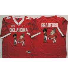 Oklahoma Sooners #14 Sam Bradford Red Player Fashion Stitched NCAA Jersey