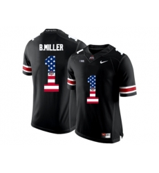 2016 US Flag Fashion Ohio State Buckeyes Braxton Miller #1 College Football Limited Jersey - Black