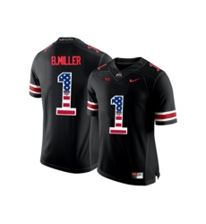 2016 US Flag Fashion Ohio State Buckeyes Braxton Miller #1 College Football Limited Jersey - Blackout