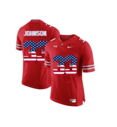 2016 US Flag Fashion Ohio State Buckeyes Pete Johnson #33 College Football Limited Jersey - Scarlet