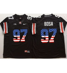 Ohio State Buckeyes #97 Joey Bosa Black USA Flag College Jersey