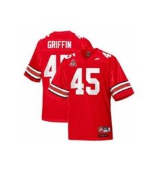 Scarlet & Grey Ohio State Buckeyes Archie Griffin #45 College Football Throwback Jersey - Scarlet