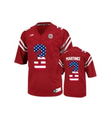 2016 US Flag Fashion Mens Nebraska Cornhuskers Taylor Martinez #3 College Football Jersey - Red