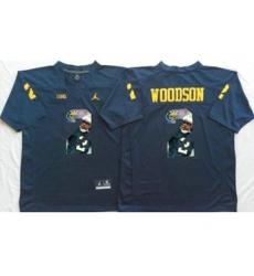 Michigan Wolverines #2 Charles Woodson Navy Blue Player Fashion Stitched NCAA Jersey