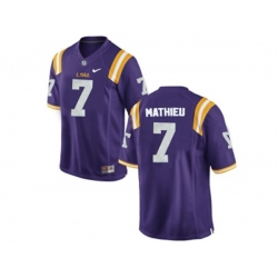 Mens LSU Tigers Tryann Mathieu #7 College Football Limited Jersey - Purple