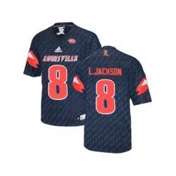 2016 Mens Louisville Cardinals Lamar Johnson #8 College Football Authentic Jersey - Black 2016 Mens Louisville Cardinals Lamar Johnson #8 College Football Authentic Jersey - Black