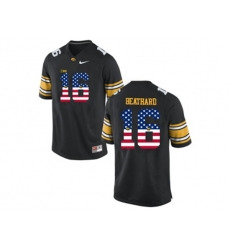 2016 US Flag Fashion Mens Iowa Hawkeyes C.J Beathard #16 College Football Limited Jersey - Black