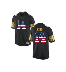 2016 US Flag Fashion Mens Iowa Hawkeyes Desmond King #14 College Football Limited Jersey - Black