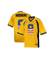 2016 US Flag Fashion Mens California Golden Bears Aaron Rodgers #8 College Football Jersey - Gold