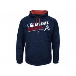Atlanta Braves Big & Tall On-Field Navy Team Choice Streak Therma Base Fleece Hoodie