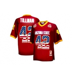2016 US Flag Fashion Mens Arizona State Sun Devils Pat Tillman #42 1997 Rose Bowl College Football Throwback Jersey - Maroon