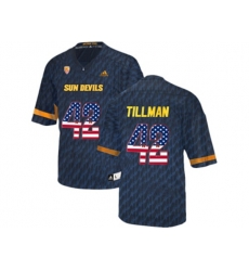 2016 US Flag Fashion Mens Arizona State Sun Devils Pat Tillman #42 College Football Jersey - Black